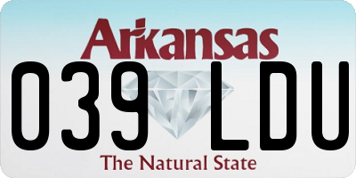 AR license plate 039LDU