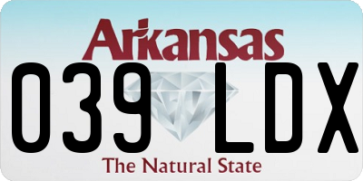 AR license plate 039LDX