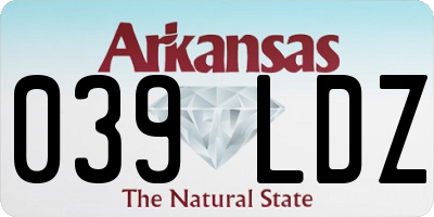 AR license plate 039LDZ