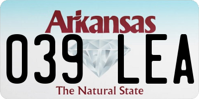 AR license plate 039LEA