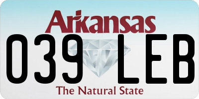 AR license plate 039LEB