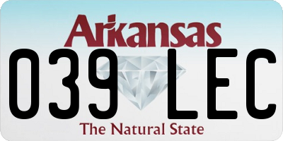 AR license plate 039LEC