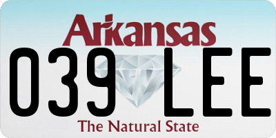 AR license plate 039LEE