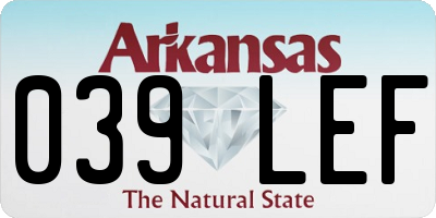AR license plate 039LEF