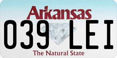 AR license plate 039LEI