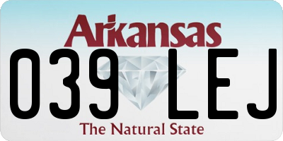 AR license plate 039LEJ