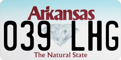 AR license plate 039LHG