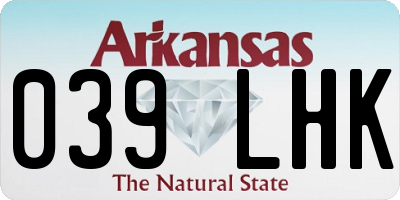 AR license plate 039LHK