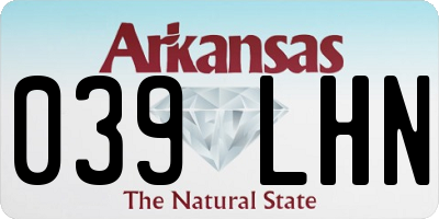 AR license plate 039LHN