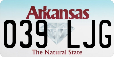 AR license plate 039LJG