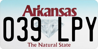 AR license plate 039LPY