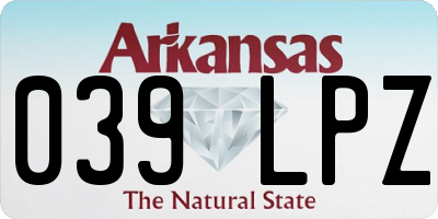 AR license plate 039LPZ
