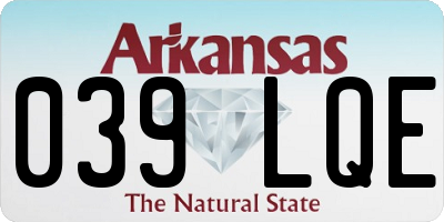 AR license plate 039LQE