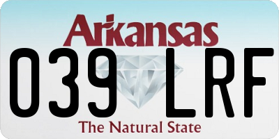 AR license plate 039LRF