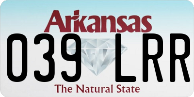 AR license plate 039LRR