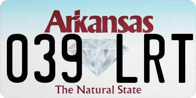 AR license plate 039LRT