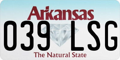 AR license plate 039LSG
