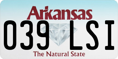 AR license plate 039LSI
