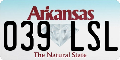 AR license plate 039LSL