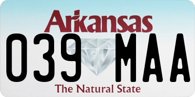 AR license plate 039MAA