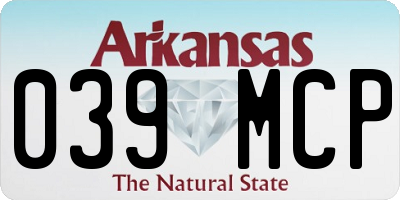 AR license plate 039MCP