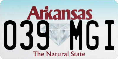 AR license plate 039MGI