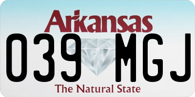 AR license plate 039MGJ