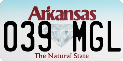 AR license plate 039MGL