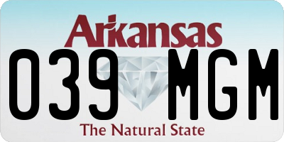AR license plate 039MGM