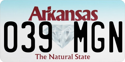 AR license plate 039MGN