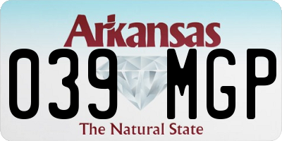AR license plate 039MGP