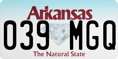 AR license plate 039MGQ