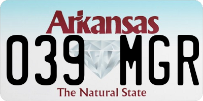AR license plate 039MGR