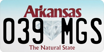 AR license plate 039MGS