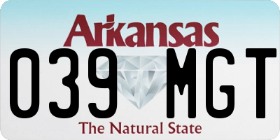 AR license plate 039MGT