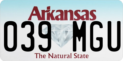 AR license plate 039MGU