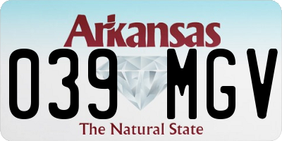 AR license plate 039MGV