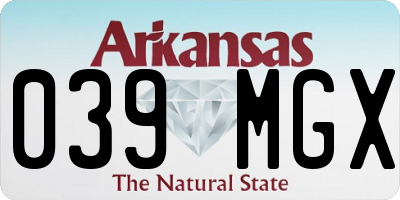 AR license plate 039MGX