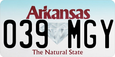AR license plate 039MGY