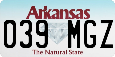 AR license plate 039MGZ