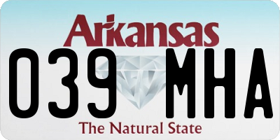 AR license plate 039MHA