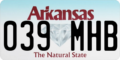 AR license plate 039MHB