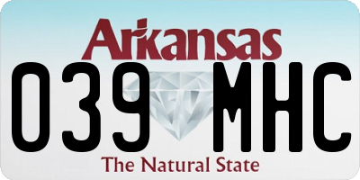 AR license plate 039MHC
