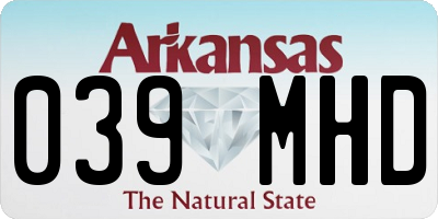AR license plate 039MHD