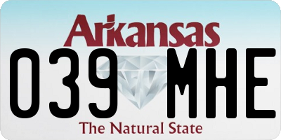 AR license plate 039MHE