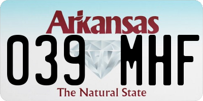 AR license plate 039MHF