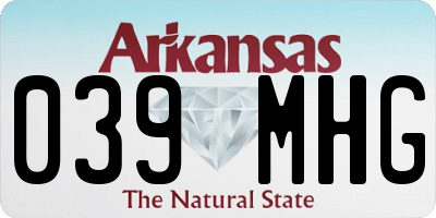 AR license plate 039MHG