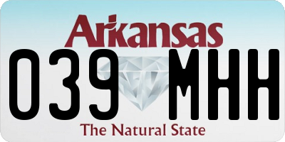 AR license plate 039MHH