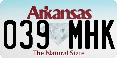 AR license plate 039MHK