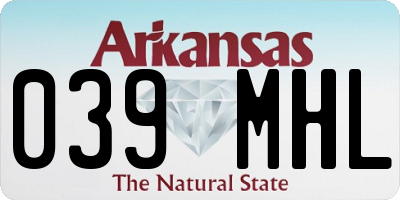 AR license plate 039MHL